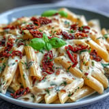 Luscious Marry Me Pasta, featuring sun-dried tomatoes, is ready to serve.