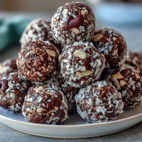 Wholesome soccer game snacks: energy balls with oats and chocolate chips, perfect for pre-game fuel or post-match recovery.  
