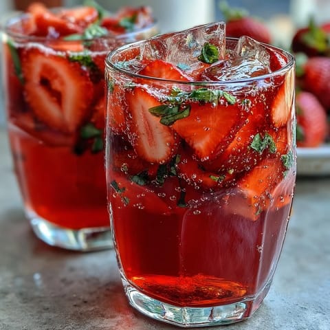 A vibrant pitcher of strawberry basil lemonade mocktail with fresh berries and herbs, perfect for summer gatherings.