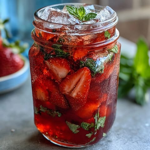 Strawberry Basil Lemonade Pitcher