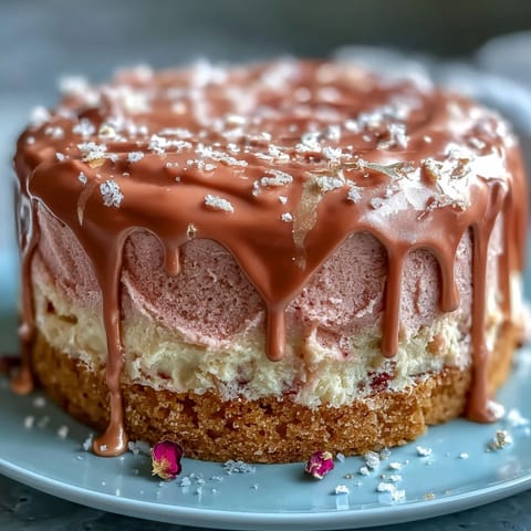 Rosy pink Bridal Shower Rosé Velvet Cake, perfect for celebrations.
