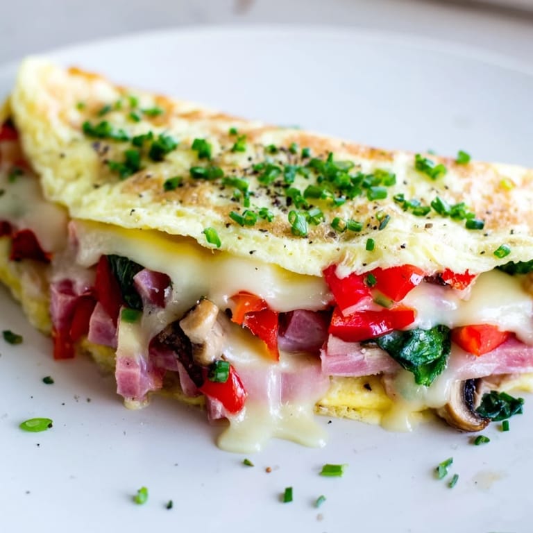 Close-up shot of a savory Omelet with Cheese, offering the warm, comforting taste of breakfast.