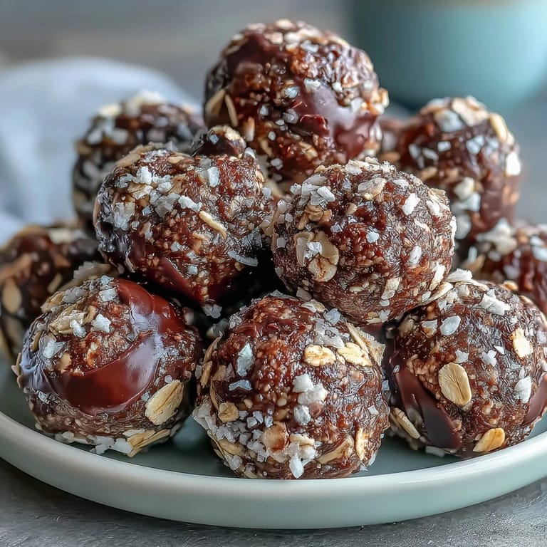 Bite-sized energy balls packed with oats, peanut butter, and chocolate chips, offering a nutritious and delicious soccer game snack.  
