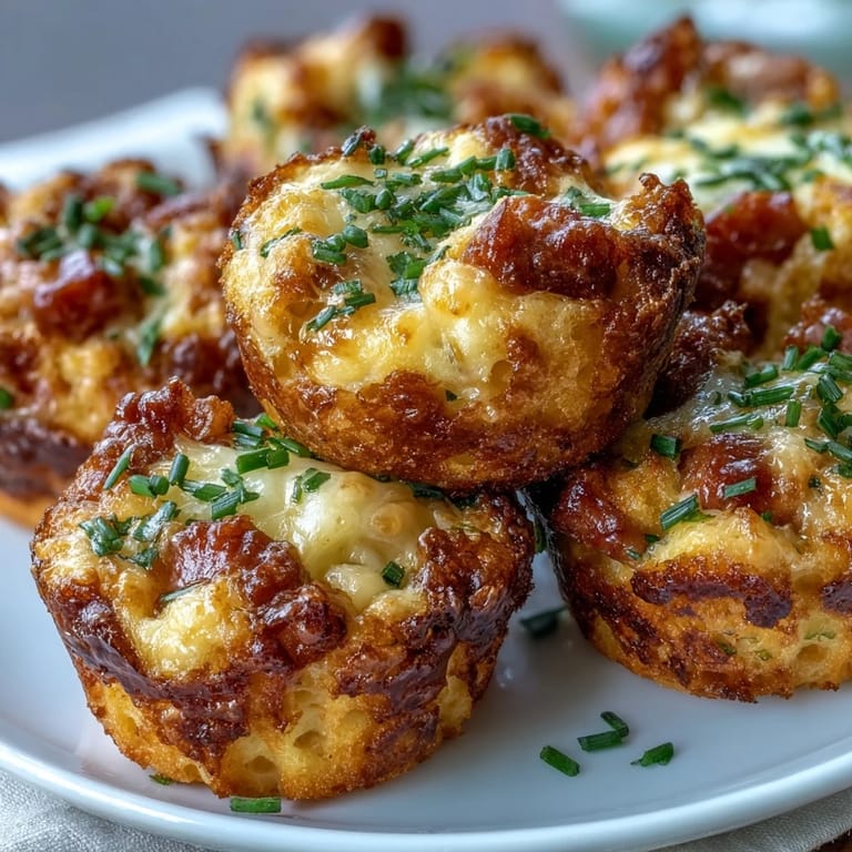 Savory mini corn dog muffins baked golden brown, ready for dipping.