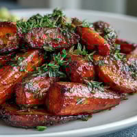 Honey Glazed Roasted Carrots Thyme
